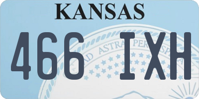 KS license plate 466IXH