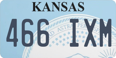KS license plate 466IXM