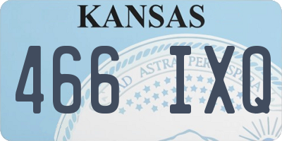 KS license plate 466IXQ