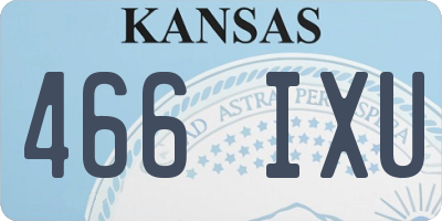KS license plate 466IXU