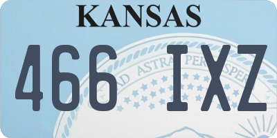 KS license plate 466IXZ