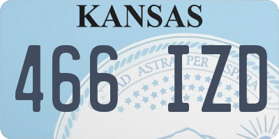 KS license plate 466IZD