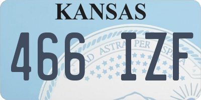 KS license plate 466IZF