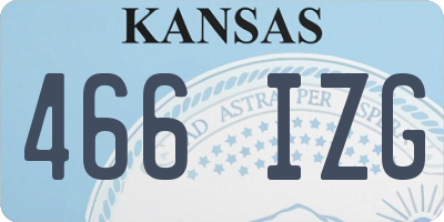 KS license plate 466IZG