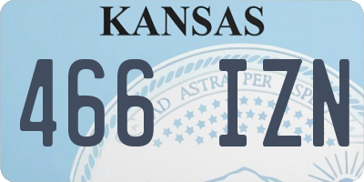KS license plate 466IZN
