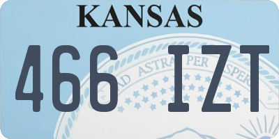 KS license plate 466IZT
