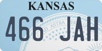 KS license plate 466JAH
