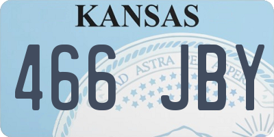 KS license plate 466JBY