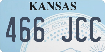 KS license plate 466JCC