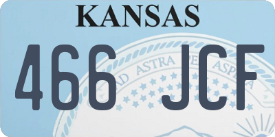 KS license plate 466JCF