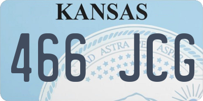 KS license plate 466JCG