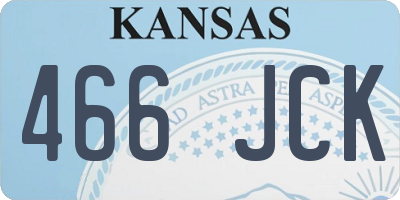 KS license plate 466JCK