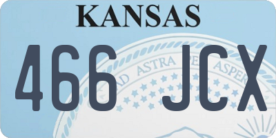 KS license plate 466JCX