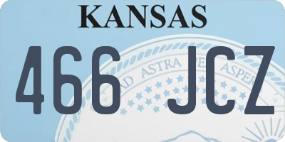 KS license plate 466JCZ