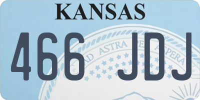KS license plate 466JDJ