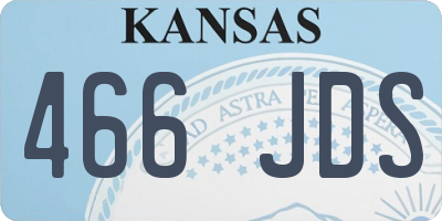 KS license plate 466JDS