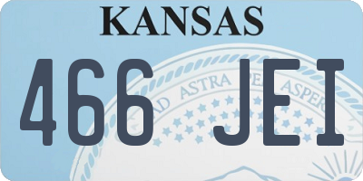KS license plate 466JEI