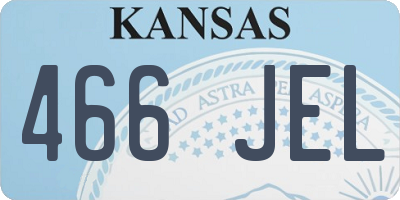 KS license plate 466JEL