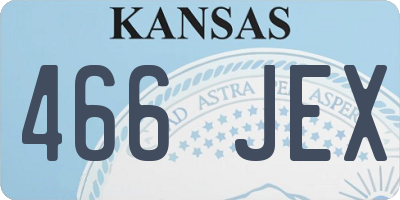 KS license plate 466JEX