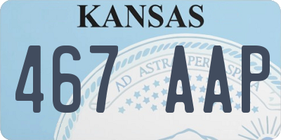 KS license plate 467AAP