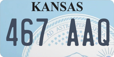 KS license plate 467AAQ