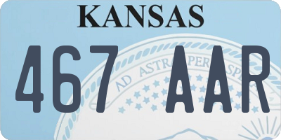 KS license plate 467AAR