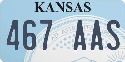 KS license plate 467AAS