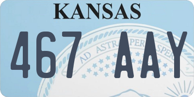 KS license plate 467AAY