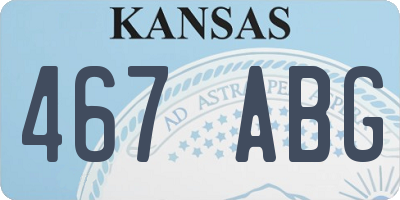KS license plate 467ABG