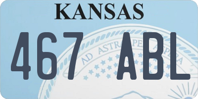 KS license plate 467ABL