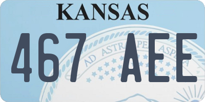 KS license plate 467AEE