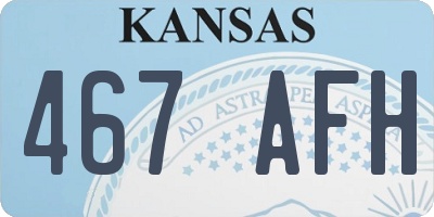 KS license plate 467AFH