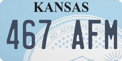 KS license plate 467AFM