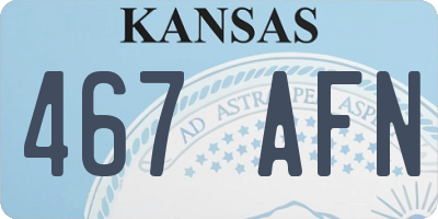 KS license plate 467AFN