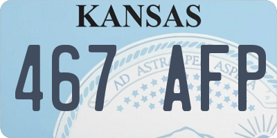 KS license plate 467AFP