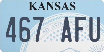 KS license plate 467AFU
