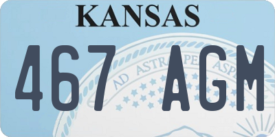 KS license plate 467AGM