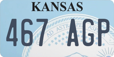 KS license plate 467AGP