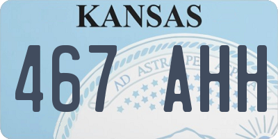 KS license plate 467AHH