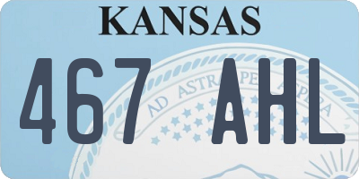KS license plate 467AHL