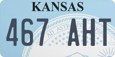 KS license plate 467AHT