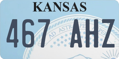 KS license plate 467AHZ