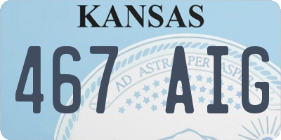 KS license plate 467AIG