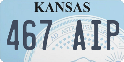 KS license plate 467AIP