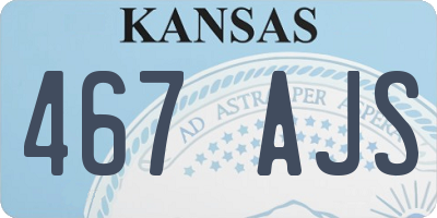 KS license plate 467AJS