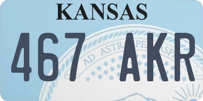 KS license plate 467AKR