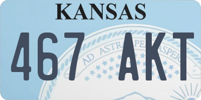 KS license plate 467AKT