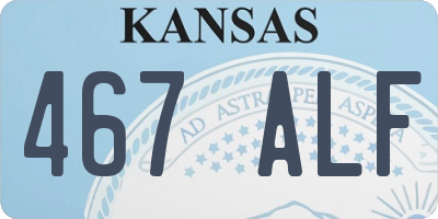 KS license plate 467ALF