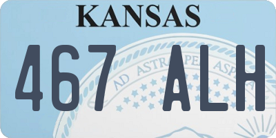 KS license plate 467ALH