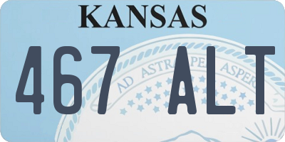 KS license plate 467ALT